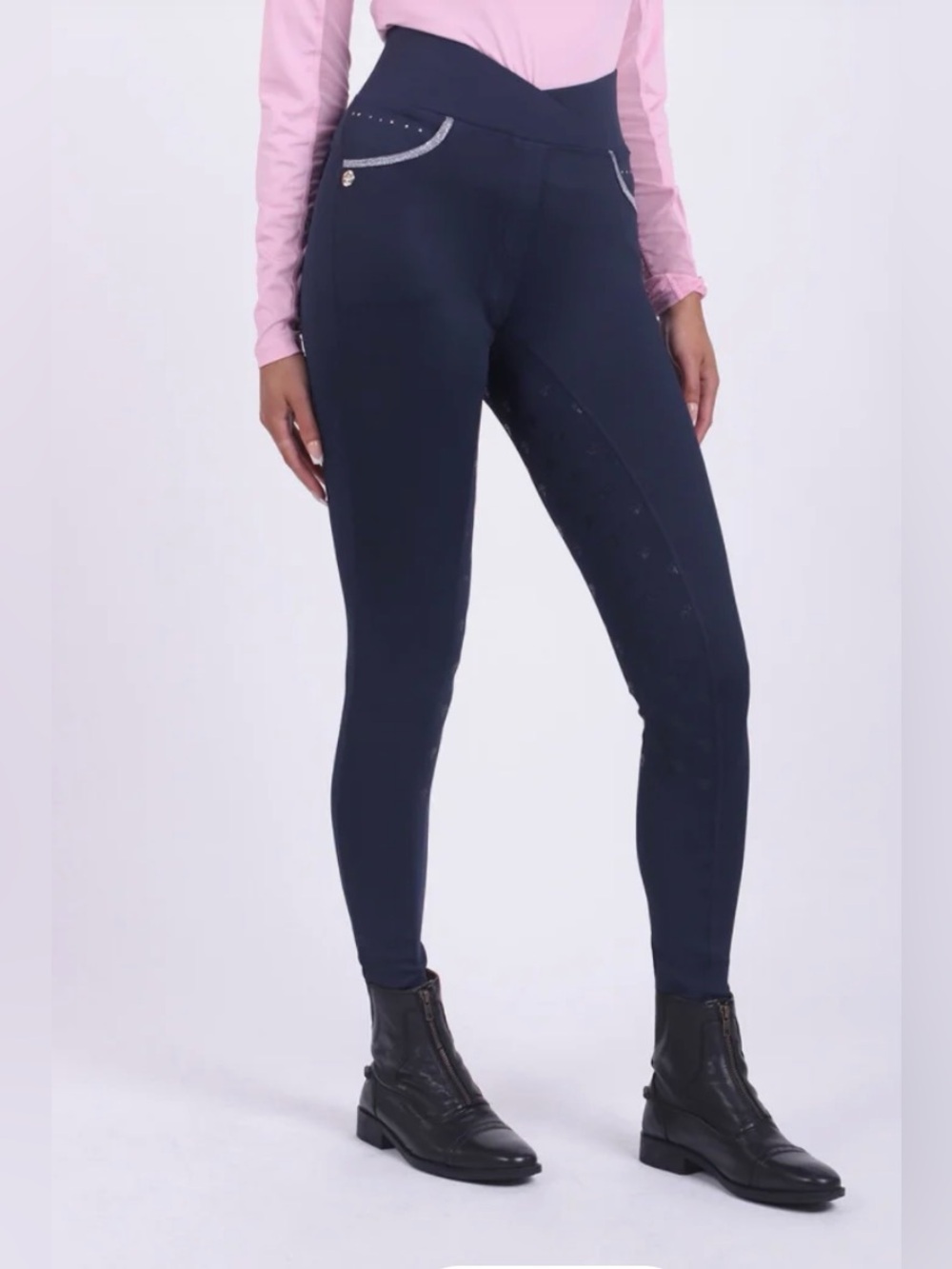 QHP Kathleen Full Grip Tights Blue Size M / 8 US , 40 NL M/L INTL
